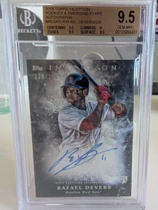 RAFAEL DEVERS 2018 Topps Inception Rookie AUTO / AUTOGRAPH #d /230 BGS 9.5 / 10 - Picture 1 of 2