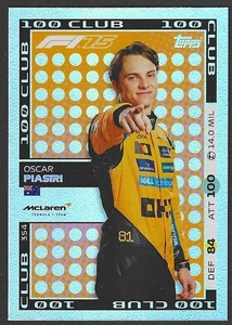 2025 Topps Turbo Attax #354 Oscar Piastri 100 Club - Picture 1 of 3
