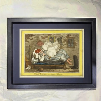 Arte James Gillray "Lujo Alemán" ENMARCADO PERSONALIZADO Foto 1 de 3
