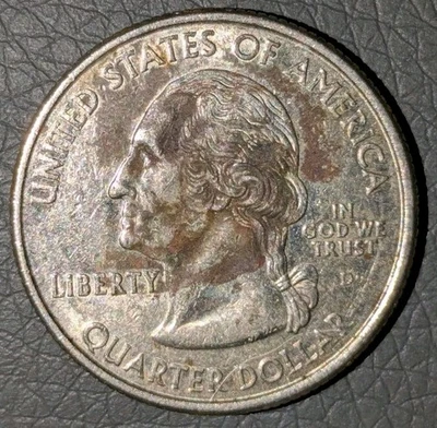 2004-D 25c Florida State Quarter Black Toned Obverse Black Toned Washington - Image 1 of 4