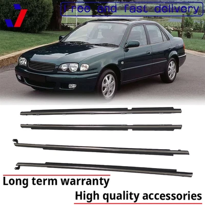 For 1995-2002 Toyota For Corolla Weatherstrip Window Moulding Trim Seal Belt 4pc Foto 1 de 4