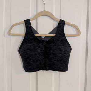 Reggiseno sportivo donna Lululemon Enlite TAGLIA 34E zip davanti erica nero/grigio - Foto 1 di 7