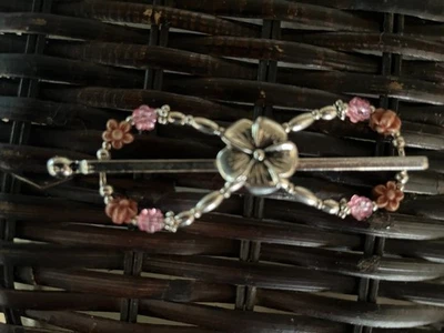 LILLA ROSE FLEXICLIP - Flor y cuentas plateadas - Tamaño: mediano Foto 1 de 4