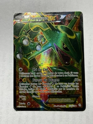 Carte Pokémon Rayquaza Ex 123/124 FA Full Art N&B Dragons Exaltés Noir Et Blanc - Photo 1/2