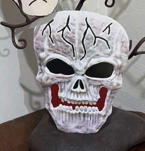 Pick Size Vintage Inspired Skull,Cracks, Blk Eyes Halloween Cardstock Decoration - Picture 1 of 5