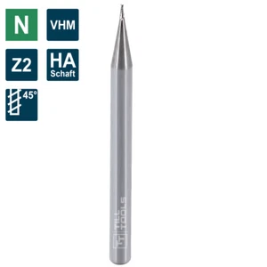 VHM Micro fresa de eje 0,3 - 0,9 mm microfresa, minifresa de aluminio Z2 - Imagen 1 de 3