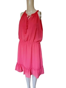 Cupcakes Cashmere Womens Sleeveless Orange Aline Dress Knee Length Large - Picture 1 of 12
