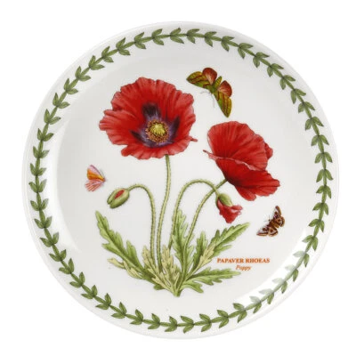 Portmeirion Botanic Garden 6-Inch Coupe Plate, Poppy Motif - Image 1 of 4