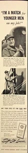 1942 Soft-Lite Lenses for Glasses Win the War Train Conductor Vintage Print Ad - Picture 1 of 6