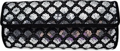 Style & co. Black Silver Sequined Velvet  Evening Clutch - Image 1 of 2