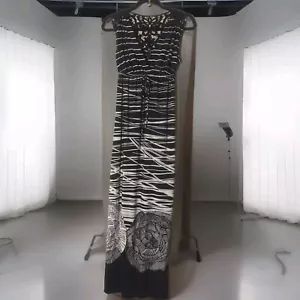 Carole Little Size 6 Woman's Black And White Long Sleeveless Dress/Cover Up - Picture 1 of 6
