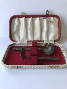De Montfort Silver Plate Baby Spoon & Pusher EPNS A1, Sheffield England, Rare - Picture 1 of 18