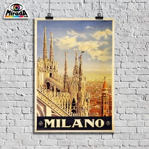 Autorenkopie POSTER Vintage MAILAND Stadt Italien Dom QUALITY GRAPHICS - Bild 1 von 1