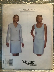 Vogue Pattern 1960 JACKET TOP SKIRT Misses Petite Vtg Sz 8-12 Donna Karan NEW - Picture 1 of 2
