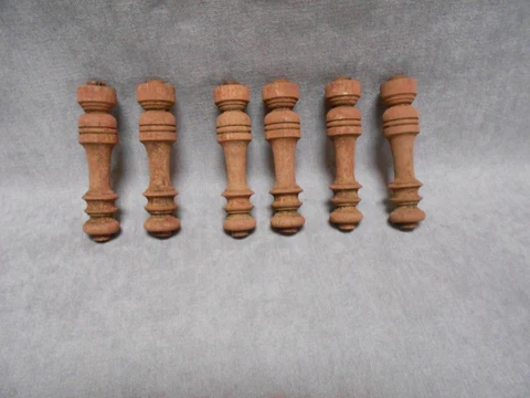 6 vintage french  Wood Columns Balusters Cover
