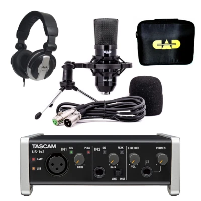 Home Studio Bundle Tascam US 1x2 USB Interface CAD GXL1800 MH210 Case Cubasis LE - Image 1 of 4