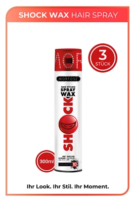 3x Morfose Shock Spray Wax 300 ml • Extrem Starker Halt • Hair Spray Wax Haar - Bild 1 von 3