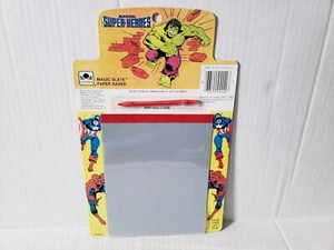1988 Golden Marvel Super Heroes Hulk Magic Slate Paper Saver Drawing Toy w/Pen - Picture 1 of 12