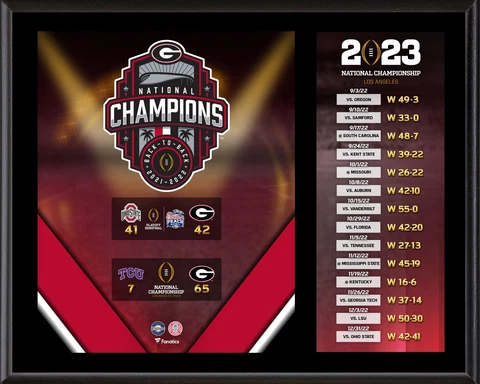Georgia Bulldogs 12x15 2022 College Football Playoff Champions Sublimated Plaque Cover