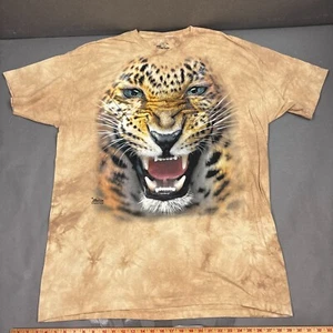 The Mountain Shirt Mens XXXL Brown Leopard Jaguar Tie Dye Gregory Moore Big Cat - Picture 1 of 8