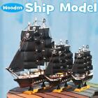 BLACK PIRATE Ship Assembly Model Wooden Sailing Boat Scale Decoration Wood Kits