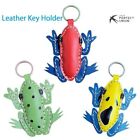 Handmade Leather Keychain / Key Ring : Poison Dart Frog (Red, Yellow or Green)