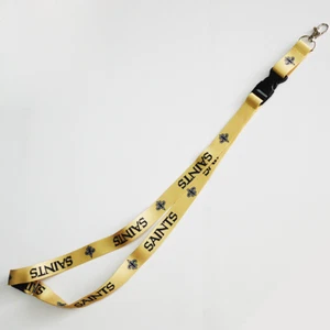 New Orleans Saints Oro NFL Seguridad Breakaway Llavero Cordón con Clip Desmontable - Imagen 1 de 2