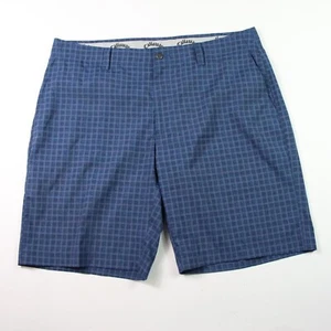 Callaway Golfshorts Herren 38 blau kariert Stretch Poly vorne flach - Bild 1 von 10