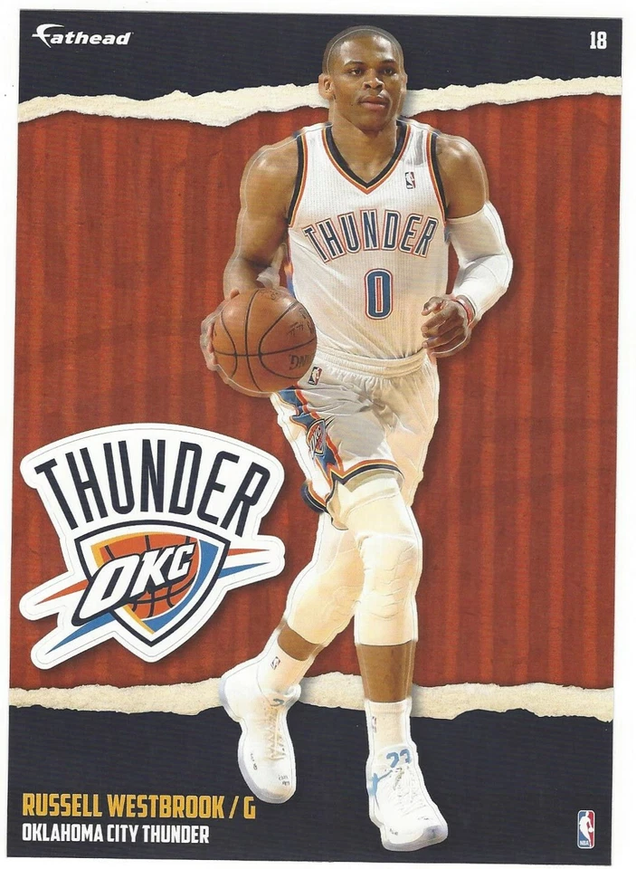 CALCOMANÍA RUSSELL WESTBROOK FATHEAD INTERCAMBIABLES OKC THUNDER UCLA BRUINS 2014-15 #18 Foto 1 de 4