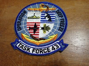 U S NAVY OPERATION DEEP FREEZE TASK FORCE 43 battle ship  vintage rPATCH BX R #8 - Picture 1 of 2