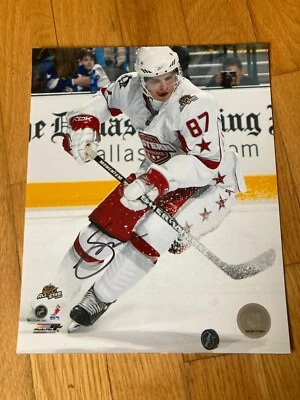 Foto firmada en persona por Sidney Crosby 8x10 2007 All Star Penguins Foto 1 de 4