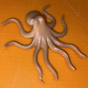 Oktopus 3" orange Meeresbewohner Meerestier Spielzeug Figur PVC Figur Tintenfisch selten - Bild 1 von 6