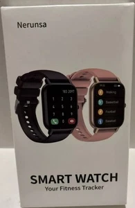 Reloj inteligente Nerunsa P66 negro IP68 impermeable rastreador de ejercicios mo - Bild 1 von 3