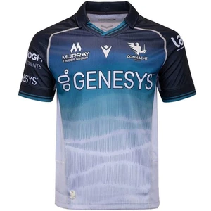 Herren Away Rugby Shirt blau 2024-2025 Connacht Tackle Sport Rugger Top T-Shirt - Bild 1 von 1
