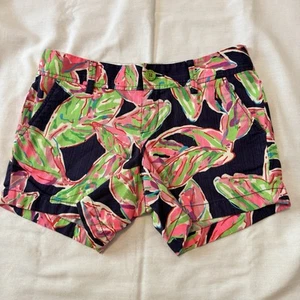 LILLY PULITZER Mujer’s 4 The Callahan Short In The Vias Palmetto Leaf Preppy - Imagen 1 de 7