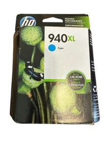 GENUINE HP 940XL CYAN High Yield Ink Cartridge C4907AN NEW SEALED BOX - Picture 1 of 3