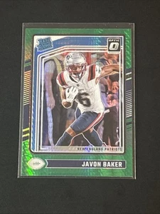 Donruss Optic Green Hyper Javon Baker 2024 clasificación Rookie Patriots #245 - Imagen 1 de 2