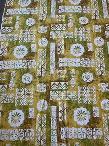 Hawaiian Tribal print fabric remnant 4 YARDS X 45" woven fabric pillow - Picture 1 of 7