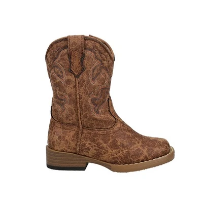 Botas casuais Roper Scout biqueira quadrada cowboy criança meninos marrom 09-017-1900-0065 - Imagem 1 de 4