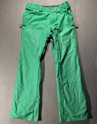 Pantalones de Snowboard Volcom Para Hombre Grandes Verdes 10K Chino Moderno Ajustable *LEER* Foto 1 de 4