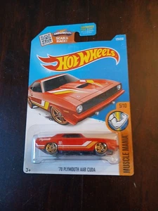 Hot Wheels 2015 Muscle Mania - '70 Plymouth AAR Cuda 5/10 (Red)! - Picture 1 of 2