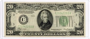 1934 A $20 GREEN SEAL FEDERAL RESERVE NOTE PHILADELPHIA UNCIRCULATED - Picture 1 of 2