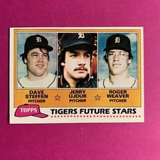 🐶  1981 Topps Baseball #626 Tigers Future Stars Steffen/Ujdur/Weaver RC