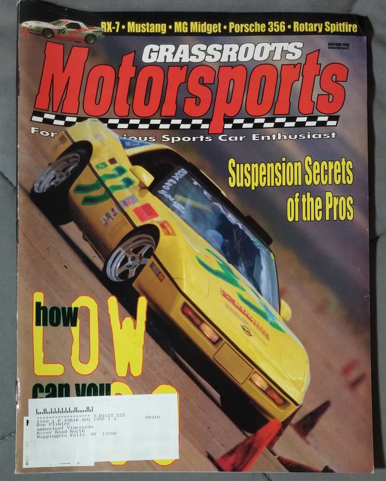 GRASSROOTS MOTORSPORTS MAGAZINE AUTO 1998 JUNE MAY CORVETTE RX7 PORSCHE 356 CRX Foto 1 de 1