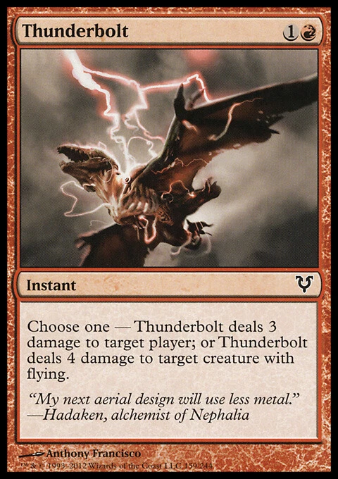 MTG Magic the Gathering Thunderbolt (159/252) Avacyn Restored LP - Image 1 of 1
