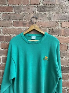 Vintage Trimingham’s Bermuda Herren Pullover, Gr. XL, Türkis 100% Baumwolle - Bild 1 von 8