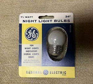 Vintage GE 7 1/2 Watt Night Light Bulb Vintage New Old Stock 7.5S/CW - Picture 1 of 2
