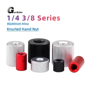 1/4 3/8 Aluminum Alloy Female Thread Knurled Hand Nut For Camera Tripod Long Nut - Picture 1 of 10