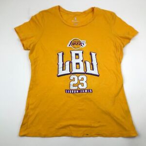 Lebron James Los Angeles Lakers Shirt Womens Extra Large Yellow NBA Basketball