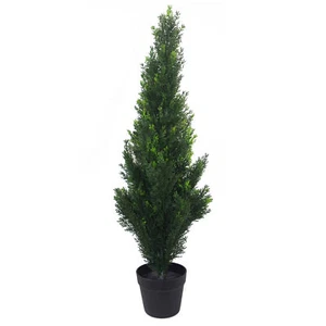 Cedro topiario UV exterior artificial 90 cm planta realista - Imagen 1 de 3
